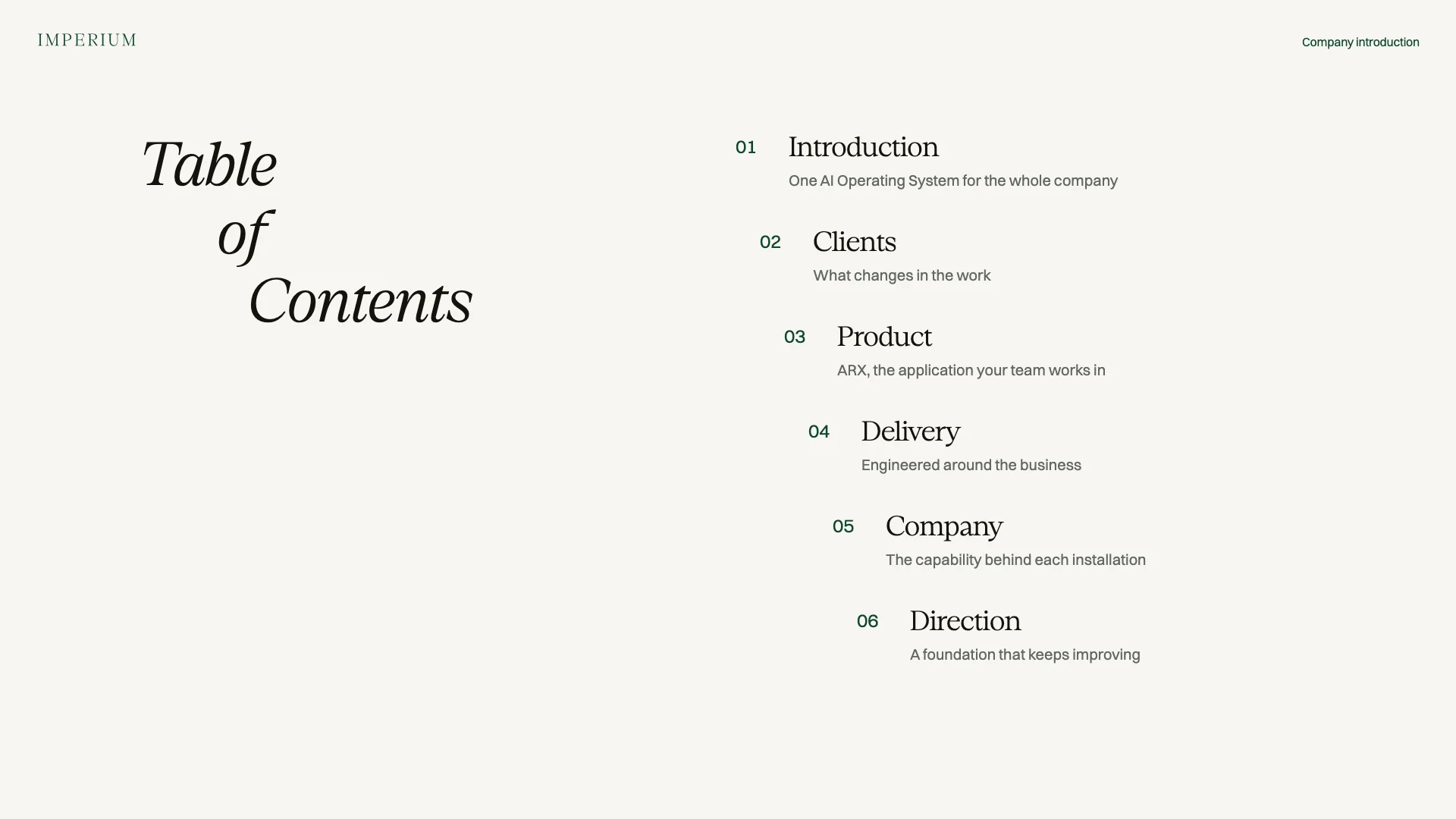 Slide 2: Contents