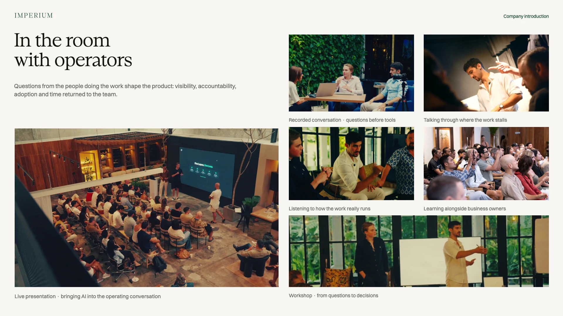 Slide 8: In the room with operators