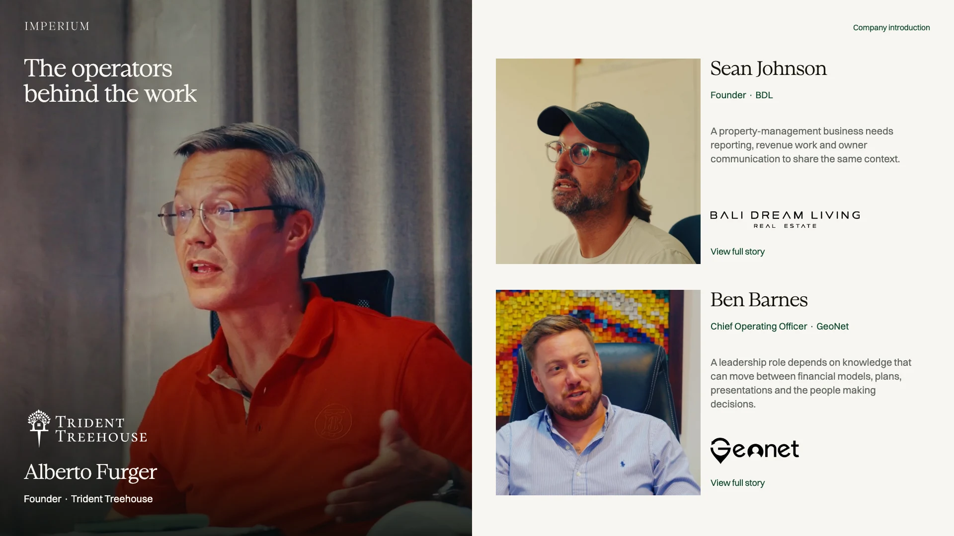 Slide 13: The operators behind the work